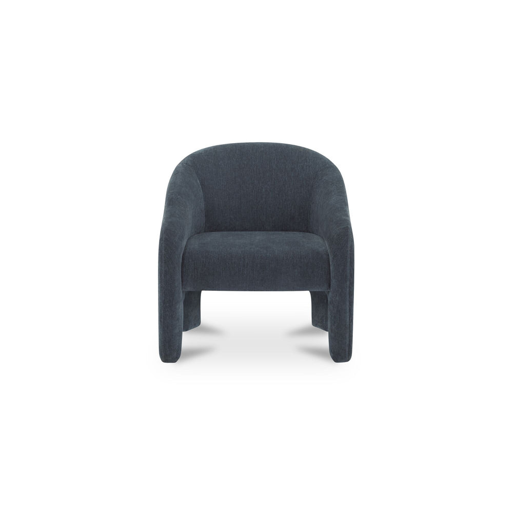 Moe's Tuva Accent Chair in Slate Blue Velvet