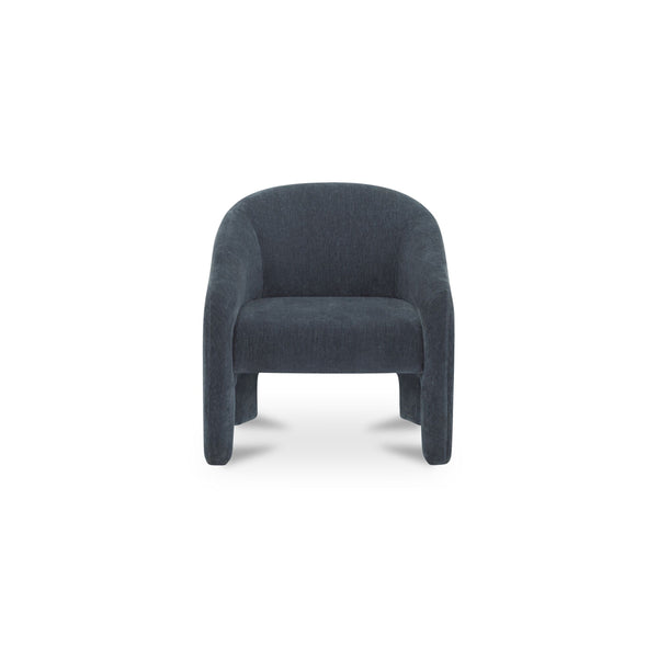 Moe's Tuva Accent Chair in Slate Blue Velvet