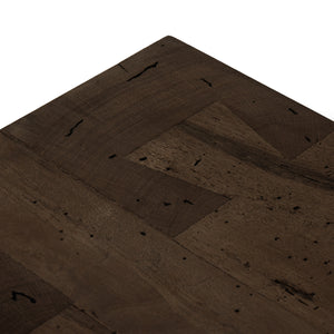 Abaso Media Console In Ebony Rustic Wormwd