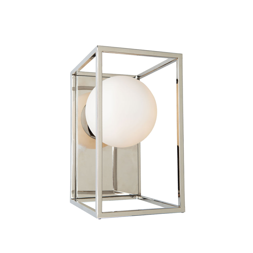 Eclipse 1 Light Wall Light in Polished Nickel