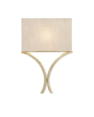 Cornwall Silver Wall Sconce In Silver Leaf