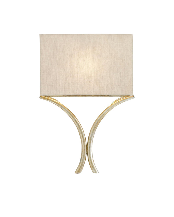 Cornwall Silver Wall Sconce In Silver Leaf