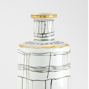 Lindus Vase | Black | White - Small