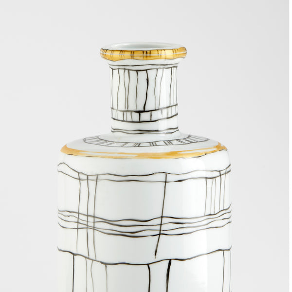 Lindus Vase | Black | White - Small