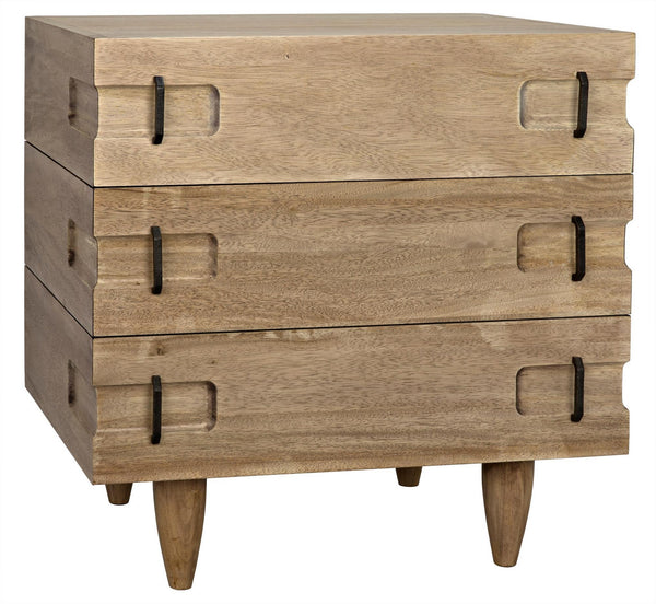 David 32" Side Table, Washed Walnut