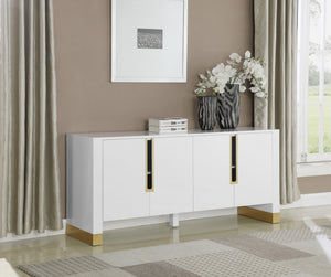 Damon Sideboard/Buffet In White Lacquer