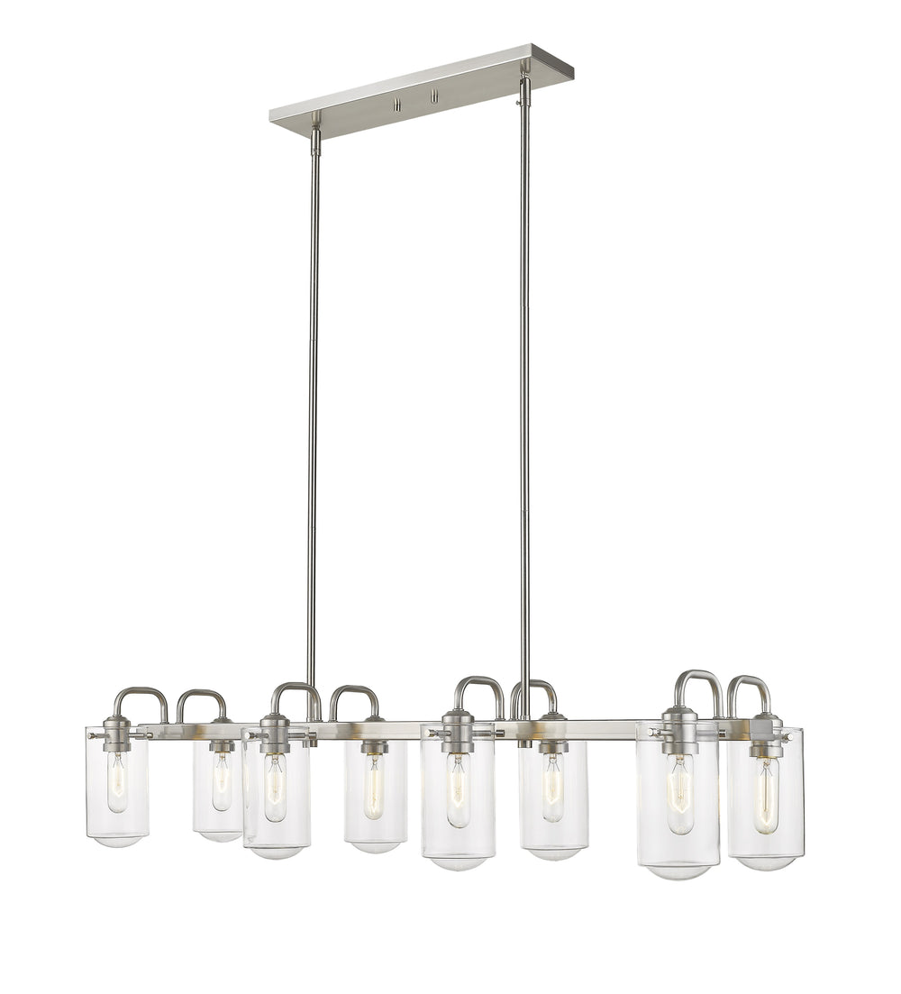Delaney 8 Light Island/Billiard in Brushed Nickel Finish
