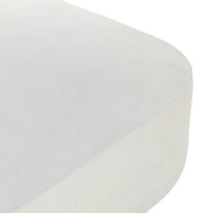 Basil Square Outdoor Coffee Table In White