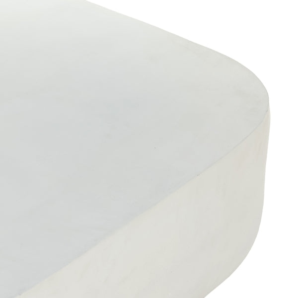 Basil Square Outdoor Coffee Table In White