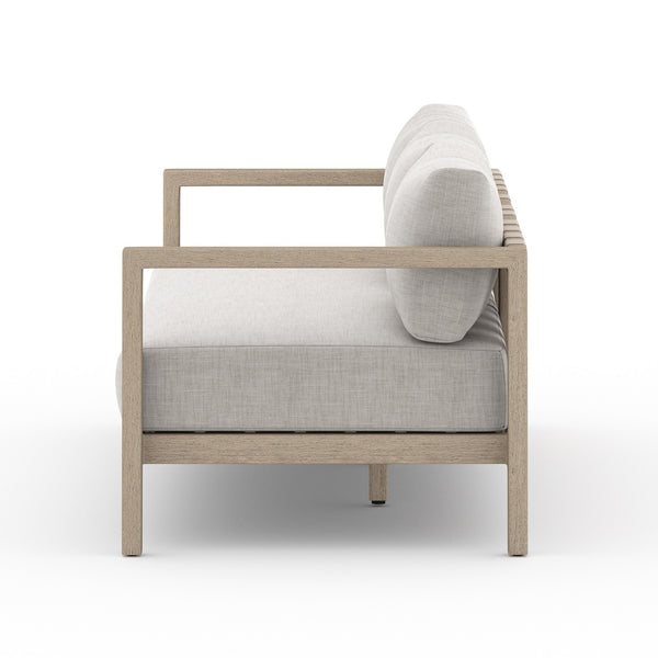 Sonoma Outdoor Sofa In 88" In Brown/Stone Grey