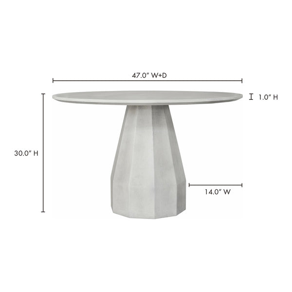Moe's Templo Outdoor Dining Table Antique White