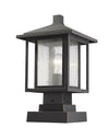 Aspen 1 Light Outdoor Pier Mounted Fixture in Oil Rubbed Bronze Finish