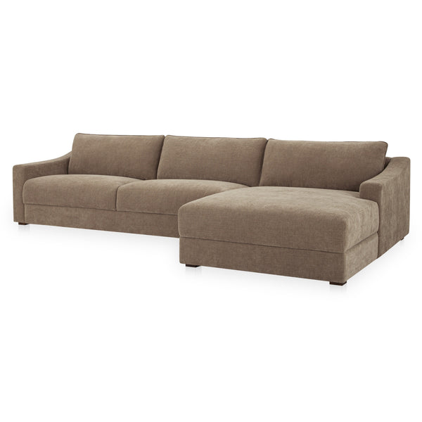 Moe's Farrow Sectional with Right Chaise in Taupe