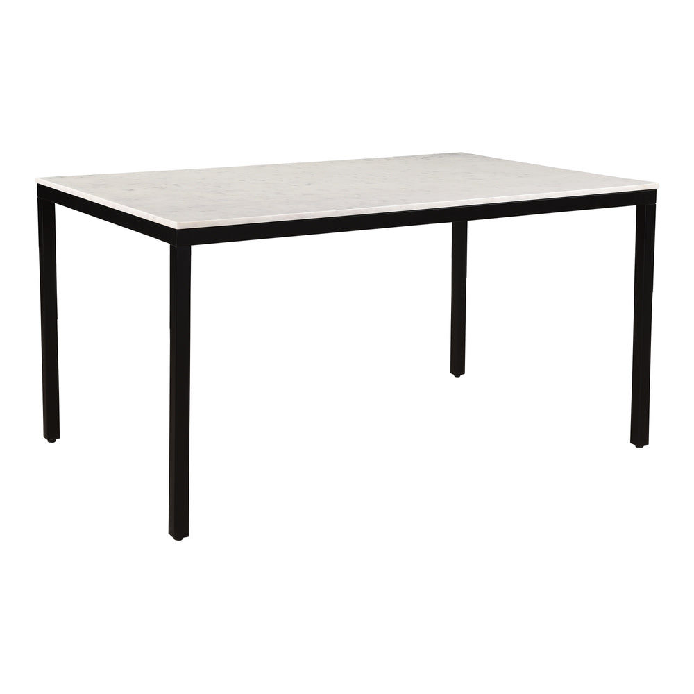 Moe's Parson Small Marble Dining Table, White