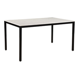 Moe's Parson Small Marble Dining Table, White