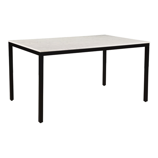 Moe's Parson Small Marble Dining Table, White