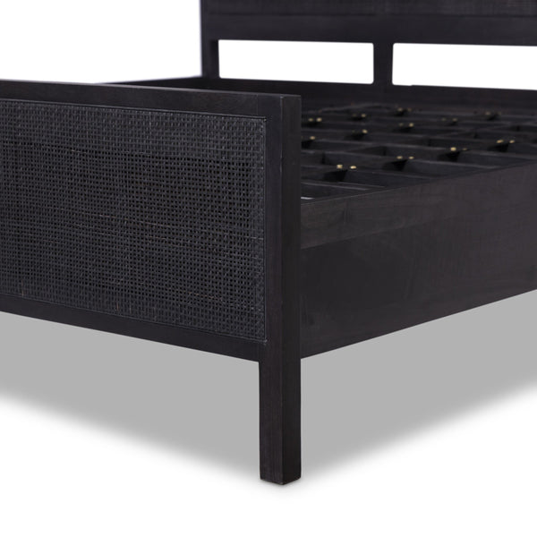 Sydney King Bed - Black Wash