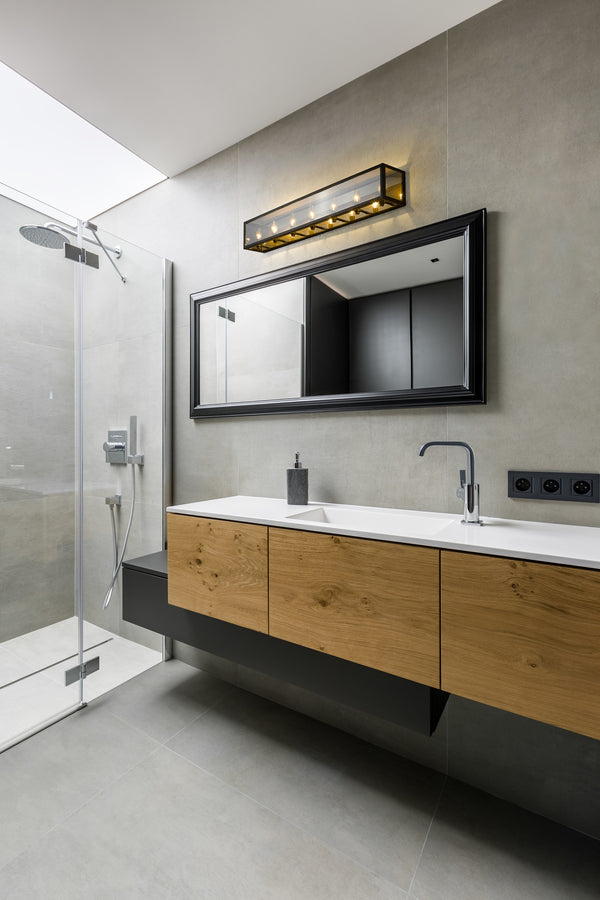 Infinity 7 Light Vanity in Misty Charcoal Finish