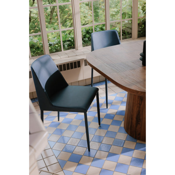 Moe's Nora Dining Chair Set, Grey Vegan Leather