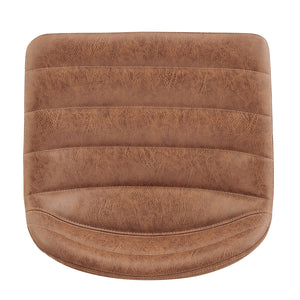 Koa KD PU Gaslift Swivel Bar Stool, Umber Brown