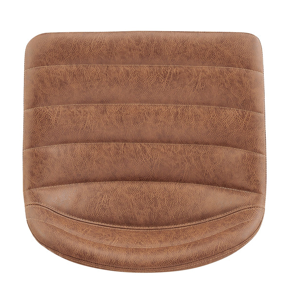 Koa KD PU Gaslift Swivel Bar Stool, Umber Brown