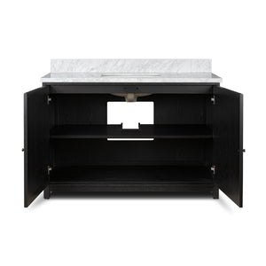 Millie Single Wide Vanity - Satin Drifted Black Veneer