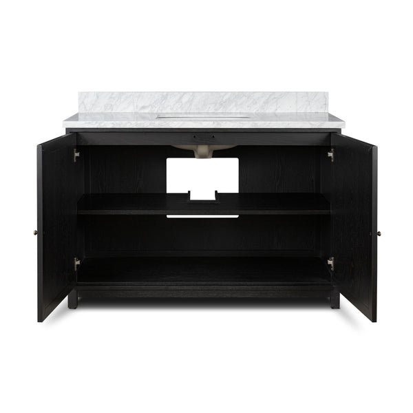 Millie Single Wide Vanity - Satin Drifted Black Veneer