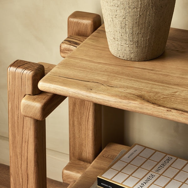 Marcia Low Console Table in French Oak