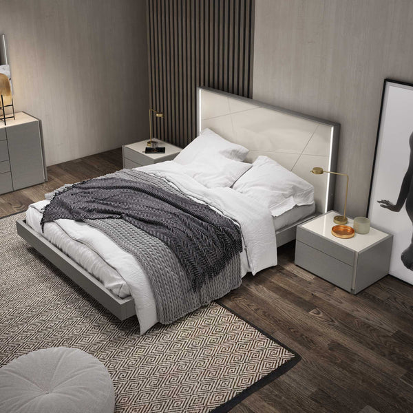 Romy King Bed in Grey