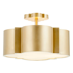 Wyatt 3Lt Dual Mount In Aged Brass