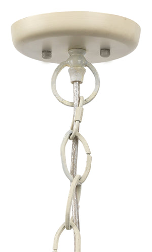 Whirlpool Beaded Wood 3-Light Pendant