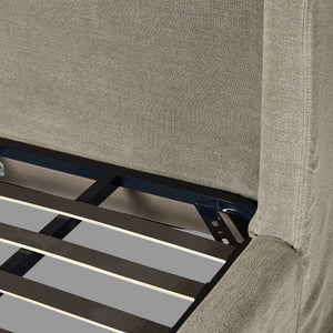 Meryl Slipcover Queen Bed - Broadway Stone