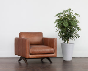 ROGERS ARMCHAIR - SHALIMAR TOBACCO LEATHER