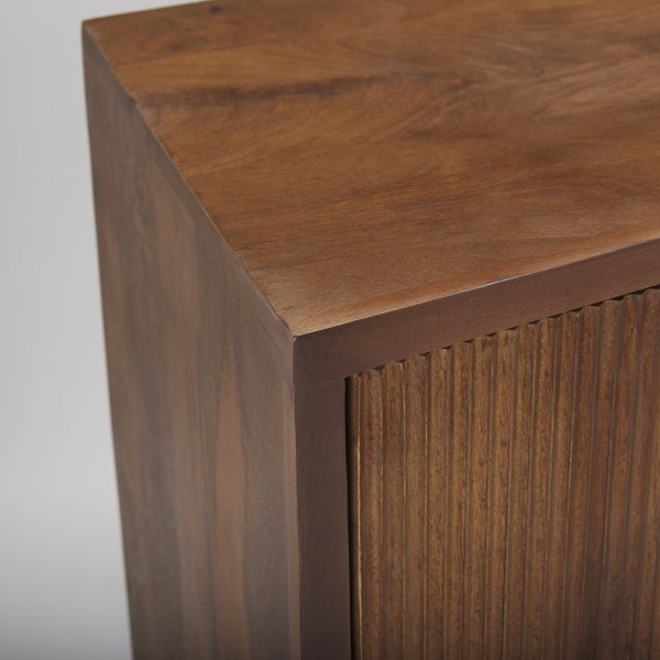 Lance 70.0L x 15.0W x 32.0H Medium Brown Solid Wood Sideboard