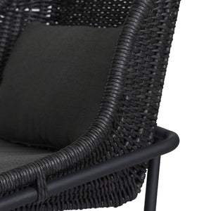 Jericho Outdoor Dining Chair In Vintage Coal And Charcoal Iron And Arashi Graphite