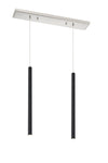 Forest 2 Light Island/Billiard in Brushed Nickel Finish