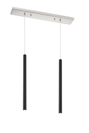 Forest 2 Light Island/Billiard in Brushed Nickel Finish
