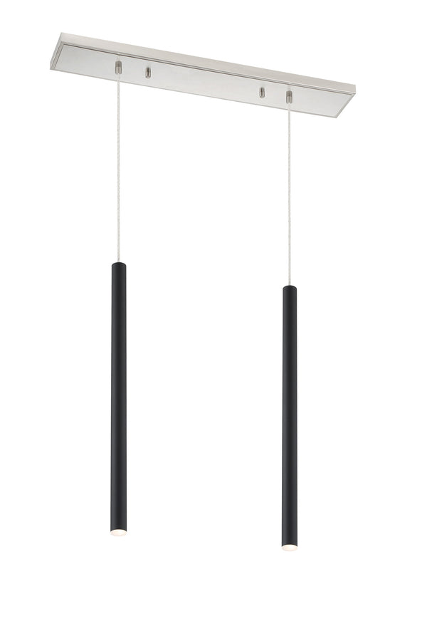 Forest 2 Light Island/Billiard in Brushed Nickel Finish