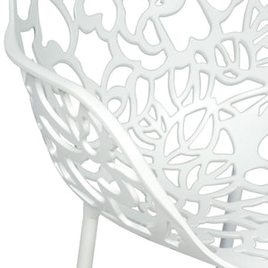 ORO ALUMINUM CHAIR (WITH ARMS) - WHITE