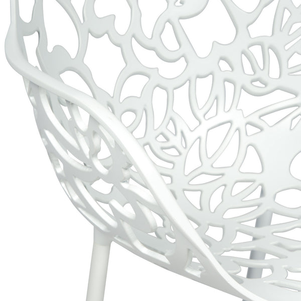ORO ALUMINUM CHAIR (WITH ARMS) - WHITE