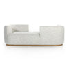 Deandra Tete A Tete Chaise In Merino Cotton