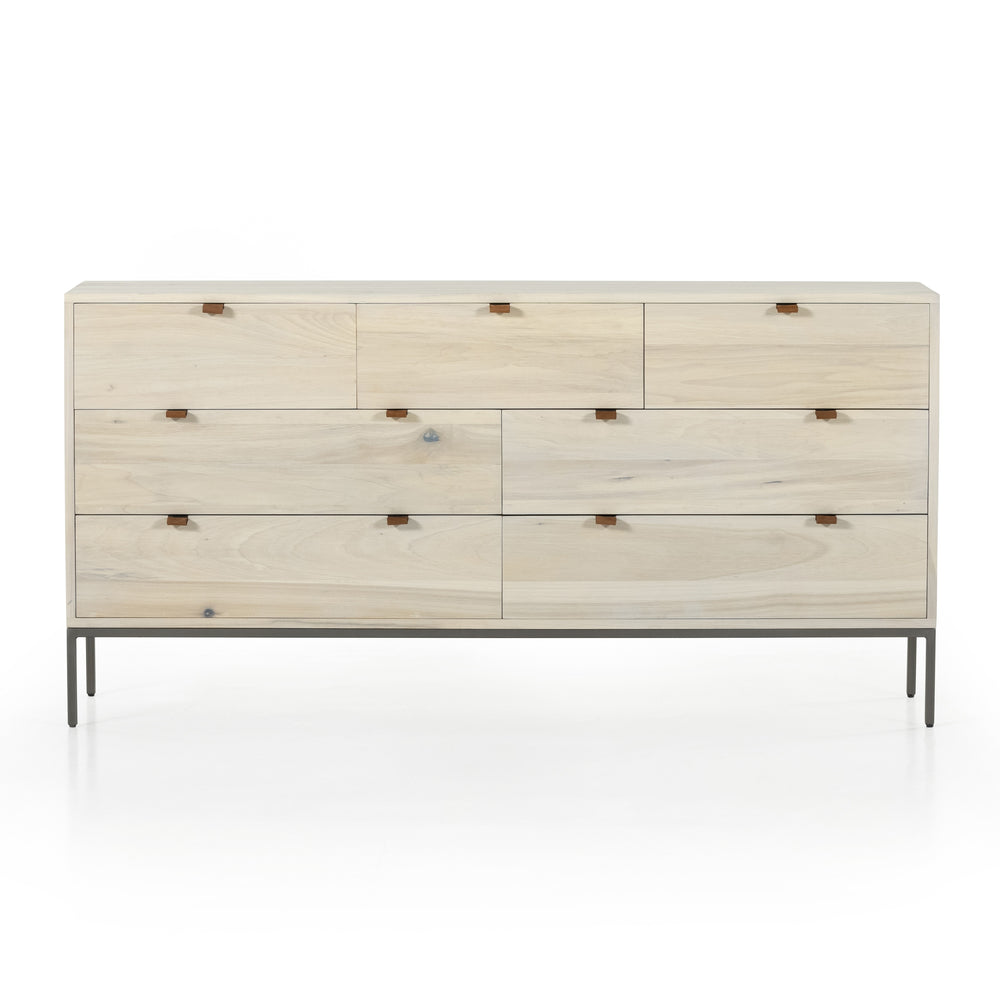 Trey 7 Drawer Dresser In Dove Poplar