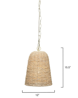 Canal Wood Beaded 1-Light Pendant
