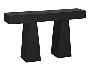 Wendell Industrial Steel Console in Matte Black