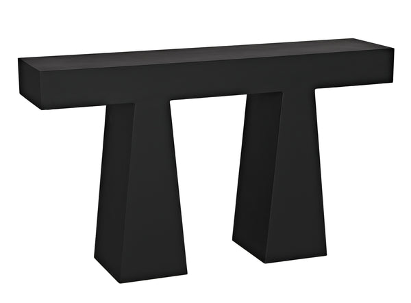 Wendell Industrial Steel Console in Matte Black