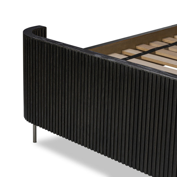 Fletcher King Bed - Distressed Black Oak