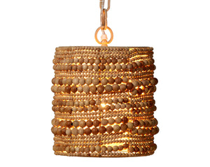 Strand Wood Beaded 1-Light Pendant