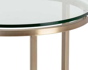 FLATO END TABLE - ANTIQUE BRASS