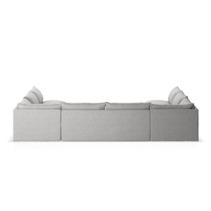 Grant Outdoor 5 Pc Sectional In Faye Ash