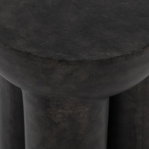 Sante End Table In Raw Black